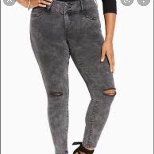 Torrid Acid Wash with Destruction Jeggings